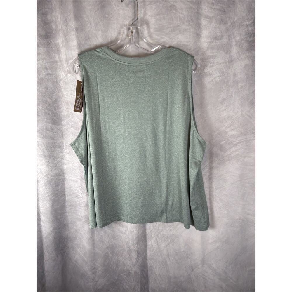 New Eddie Bauer Sleeveless Women’s Surreal Travel Tank Shirt Green sz TXXL - Picture 7 of 8